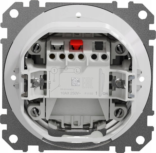 Schneider Electric Sedna Водоустойчив Вграден Стенен Прекъсвач с Рамка Aller Retour Бял