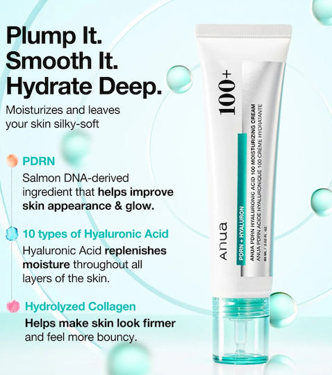 Anua PDRN Moisturizing Face Cream with Hyaluronic Acid 60ml