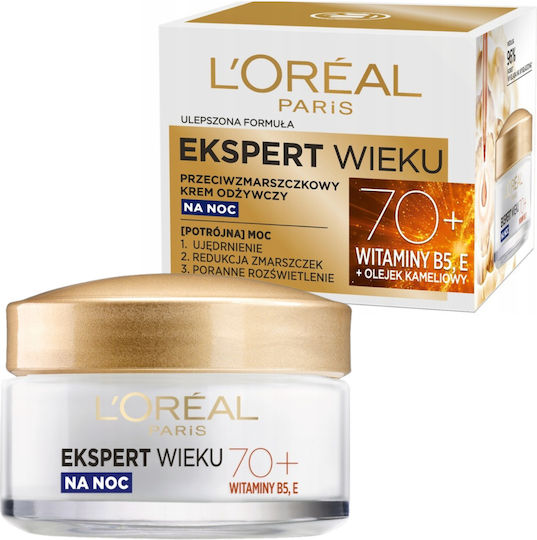 L'Oreal Paris Age Expert Cremă de Față de Noapte pentru Hidratare, Anti-îmbătrânire și Tonifiere 50ml