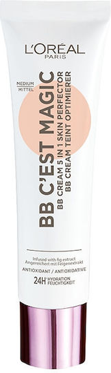 L'Oreal Paris C'est Magic BB 04 Medium 24-часов Дневен Крем за Лице със SPF20 за Хидратация и Против Несъвършенства с Пантенол и Витамин Е 30ml