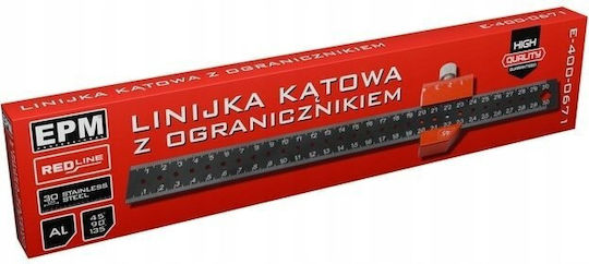 EPM Metallischer Lineal 30cm Rot
