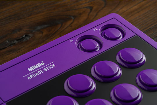 8Bitdo Arcade Stick 2.4G Controller Pc & Ns Purple