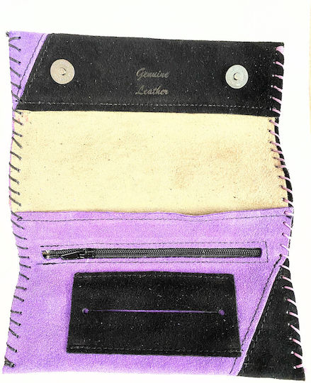 Amalfi Tobacco Pouch Made of Artificial Leather with Button Two-Tone Tobacco