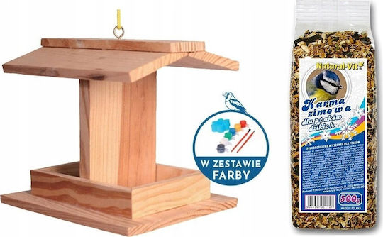 Garden&fun Alimentator Din Lemn Pentru Păsări 14x11x11,5cm Culori