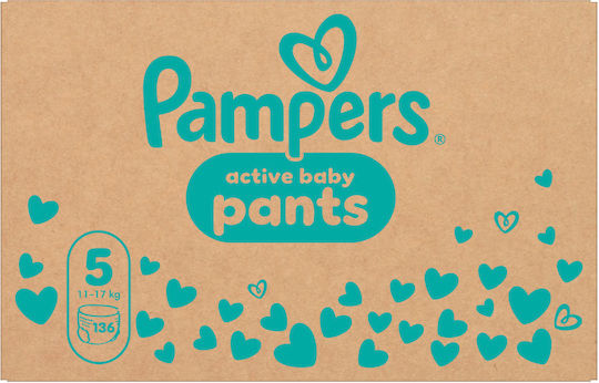 Pampers Windelhosen Active Baby Nr. 5 für 11-17kg 136 Stück