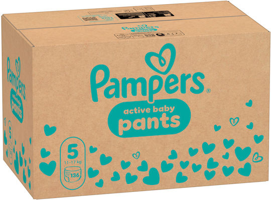 Pampers Windelhosen Active Baby Nr. 5 für 11-17kg 136 Stück