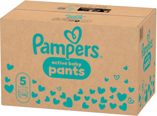 Pampers Windelhosen Active Baby Nr. 5 für 11-17kg 136 Stück