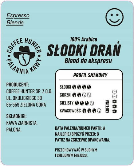 Coffee Hunter Espresso Arabica Kaffee mit Schokolade in Körner 250g