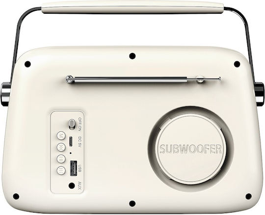 Savio RS-04 Tragbares Radio Batteriebetrieb DAB+ mit Bluetooth und USB Weiß