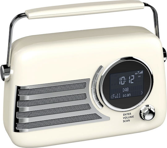 Savio RS-04 Tragbares Radio Batteriebetrieb DAB+ mit Bluetooth und USB Weiß