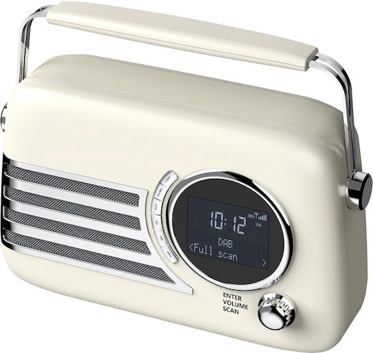 Savio RS-04 Tragbares Radio Batteriebetrieb DAB+ mit Bluetooth und USB Weiß