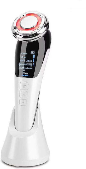 Aparat Facial 5 În 1 Ems Rf Led Multicolor Masaj cu Vibrații Reîncărcabil USB pentru Față și Gât Viacare