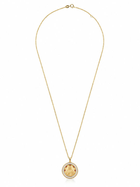 Ulysses Silver Pendant "Saint John The Baptist" Silver 925 14k Gold Plating Zircon Chain Gold Plated Silver 925