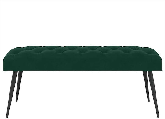 Кадифена Трапезна Пейка Тъмнозелена 110x40x46см