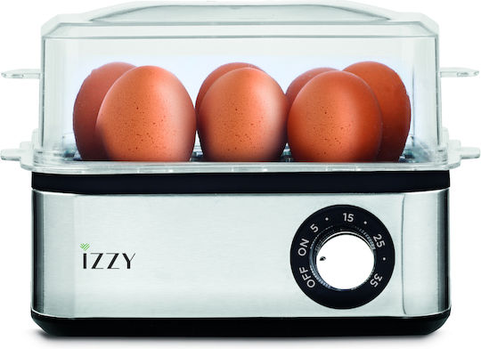 Izzy IZ-8201 Eierkocher 8 Eierkapazitäten 600W Silber
