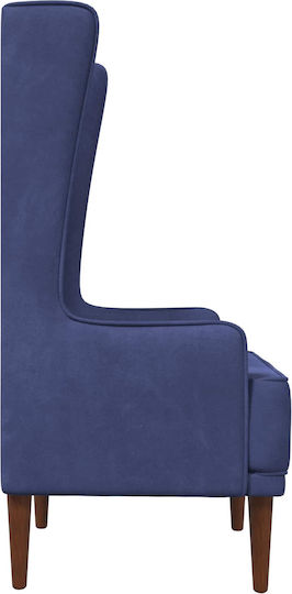 Dining Armchair Velvet Police Blue 64x64x131cm