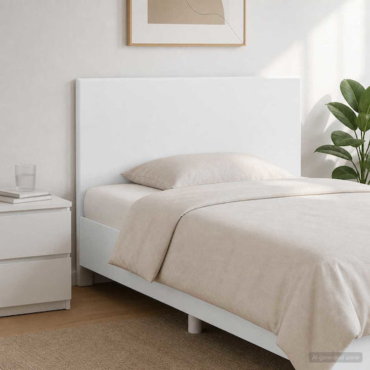 vidaXL Hölzernes Kopfstützen für Betten Weiß 100x50cm