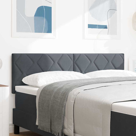 vidaXL Bed Headboard made of Fabric Dark Gray 160cm