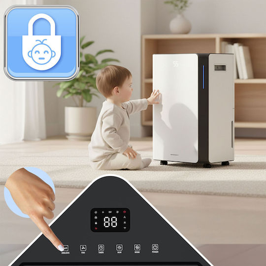 Berdsen BD-532 Dezumidificator cu Compresor și Wi-Fi 20lt
