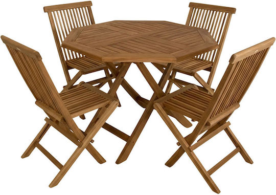 Set de masă pentru exterior 4 buc Bej Set de masă pentru exterior 4 buc Bej