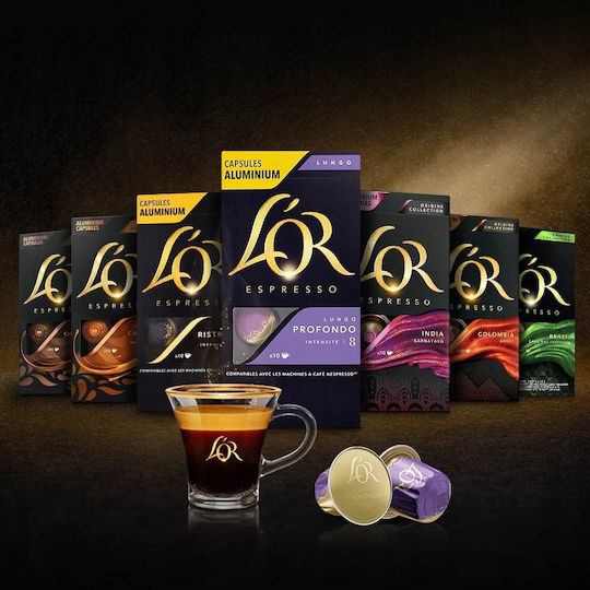 L'Or Espresso Kapseln Karamell Kompatibel mit L'Or Maschine 10 Stück