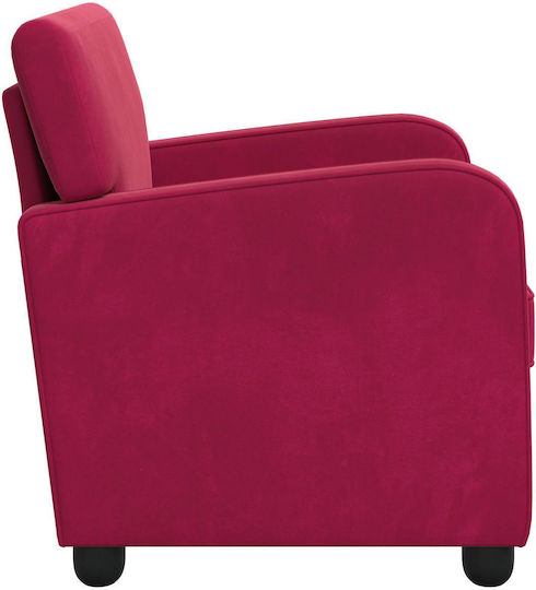 Scaun De Relax Velur Roșu 70x79x78cm