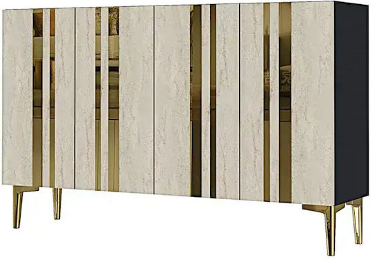 Wooden Sideboard Brown 120x30x75cm