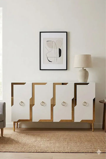 SteweHome Sideboard Holz 120x40x75cm Braun