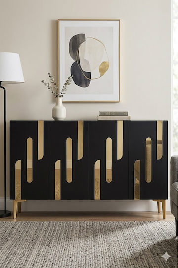 Μπουφές Ξύλινος Καφέ 120x30x75cm