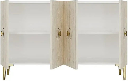 SteweHome Sideboard Holz 120x40x75cm Braun