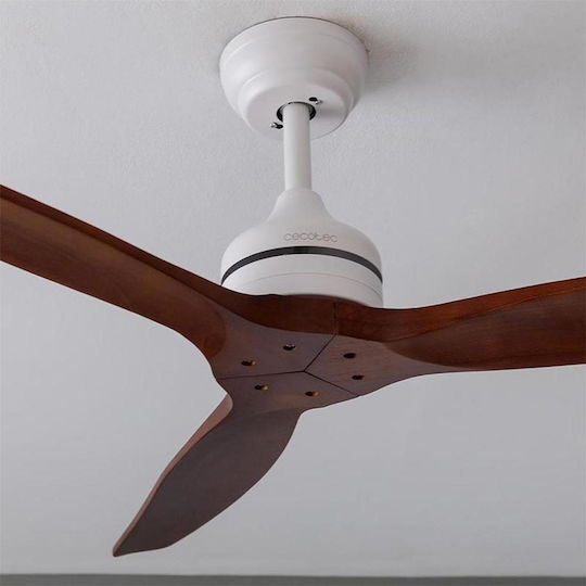 Cecotec EnergySilence Aero 5270 Deckenventilator 132cm mit Leuchte Braun / Weiß