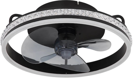 Globo Lighting Cataleya Ceiling Light 40cm with Light Fixture Black
