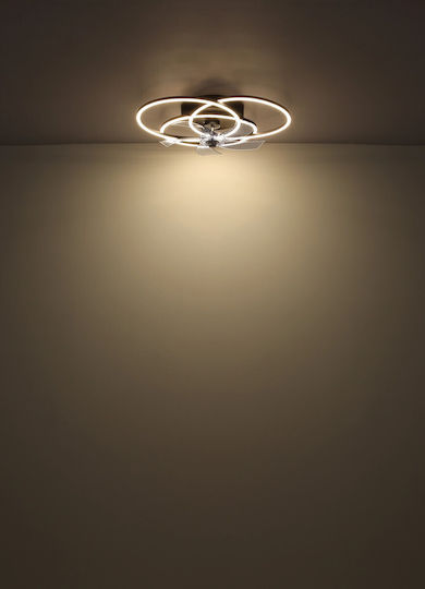 Globo Lighting Alia Πλαφονιέρα 58cm με Φως Μαύρη