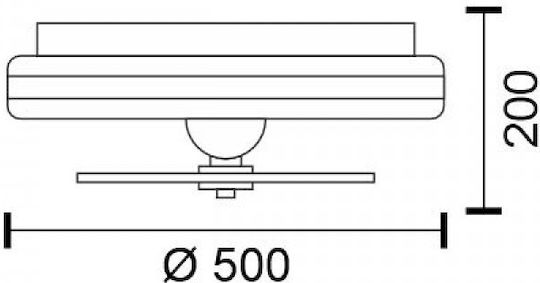 Spot Light Πλαφονιέρα 50cm με Φως Λευκή