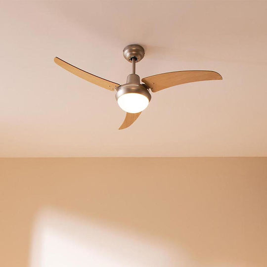 Cecotec EnergySilence Aero 480 Ανεμιστήρας Οροφής 106cm με Φως Καφέ / Ασημί