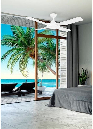 Eglo Bondi 48 Ceiling Fan & Light Ceiling Fan 122cm with Light White