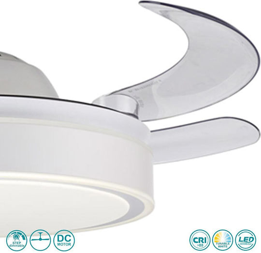 Sun Light Jasper Deckenventilator 90cm Mit Leuchte Weiß