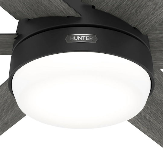 Hunter Arete Deckenventilator 132cm mit Leuchte Matteschwarz