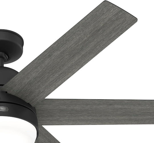 Hunter Arete Deckenventilator 132cm mit Leuchte Matteschwarz