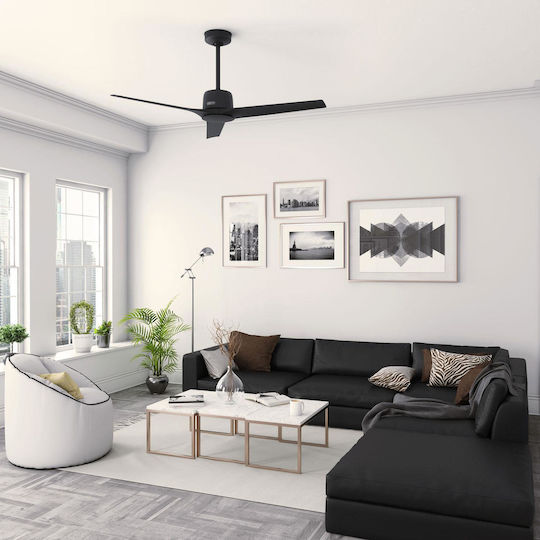 Hunter Athens Ανεμιστήρας Οροφής 132cm Matte Black