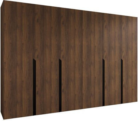 Hartford 583 Dulap cu Șase Uși cu Oglindă 300x52x202cm Negru Hartford 583 Dulap cu Șase Uși cu Oglindă 300x52x202cm Negru