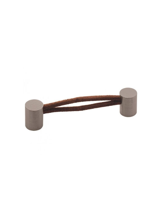 Convex 827 Mâner Mobilier din Piele & Metal Cafea deschisă / Nichel mat Φ96mm (Distanța între Centre 96mm) 827 1buc