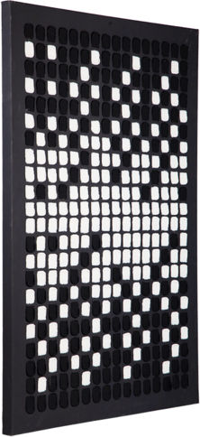 Gemälde Leinwand Muster Quadrate Weiß–Schwarz 90x120x3,5cm Eurolamp 812-20117