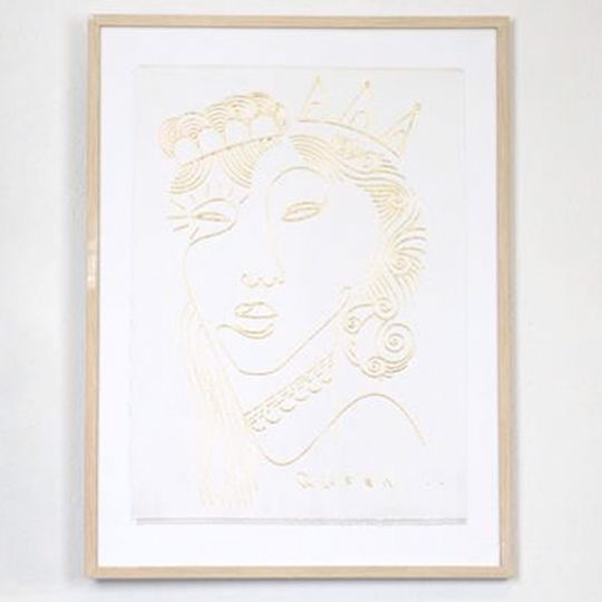 Gesicht Gemälde auf Leinwand 45x60cm