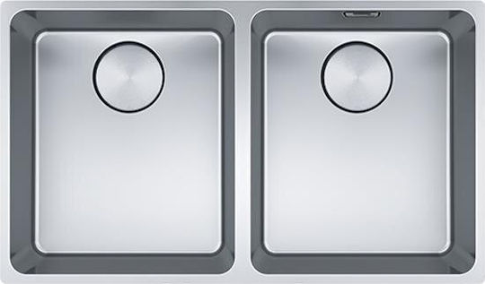 Franke Mythos Myx 120-34-34 Поддръжка Кухненски Мивка Inox Матиран Дължина 74.5xШирина 44см Сребрист