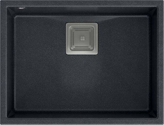 Quadron David 50 Ένθετος Νεροχύτης από Συνθετικό Γρανίτη Μ55xΠ42cm Μαύρος