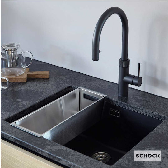 Schock Cristalite Undermount Kitchen Sink from Liquid Granite 55.6x45.6cm Beige