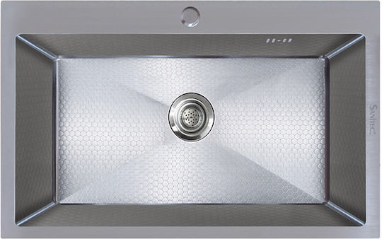 Sanitec Vision 7750hs Drop-In Inox Satin Finish 77x50cm Silver Sanitec Vision 7750hs Drop-In Inox Satin Finish 77x50cm Silver