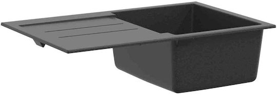vidaXL Drop-In Küchenspüle aus Flüssigem Granit M78xB50cm Grau