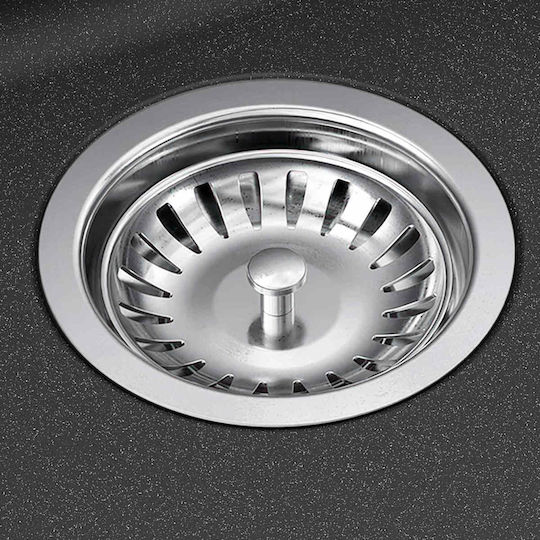 vidaXL Drop-In Küchenspüle aus Flüssiger Granit M42.5xP50cm Graues